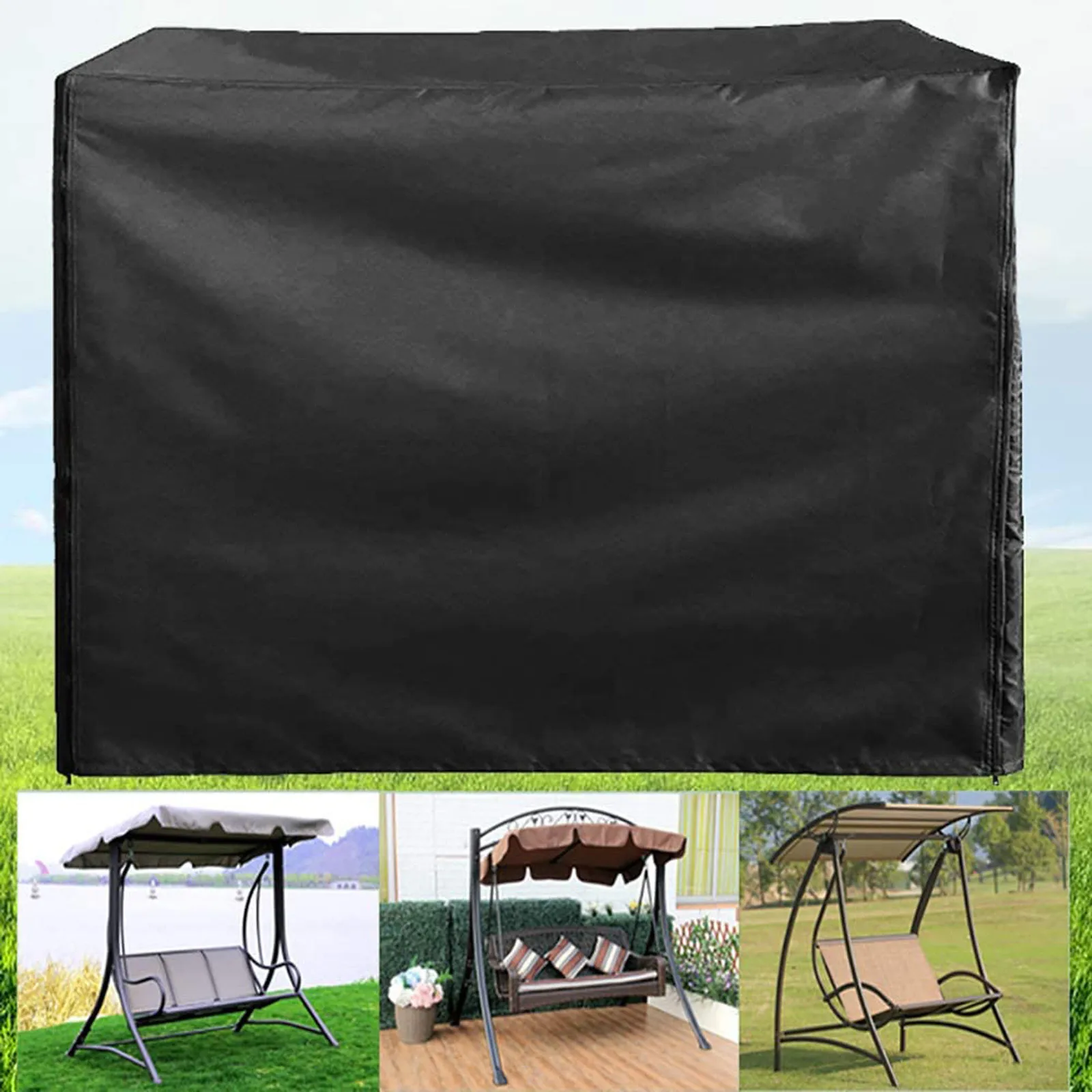 

Outdoor Waterproof Garden Swing Cover Protective Cover Shade Waterproof Anti Uv Outdoor Courtyard Hammock Tent Swing Top Cover
