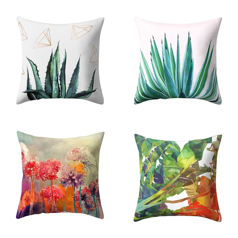Современная разноцветная искусственная диванная подушка для кровати чехол