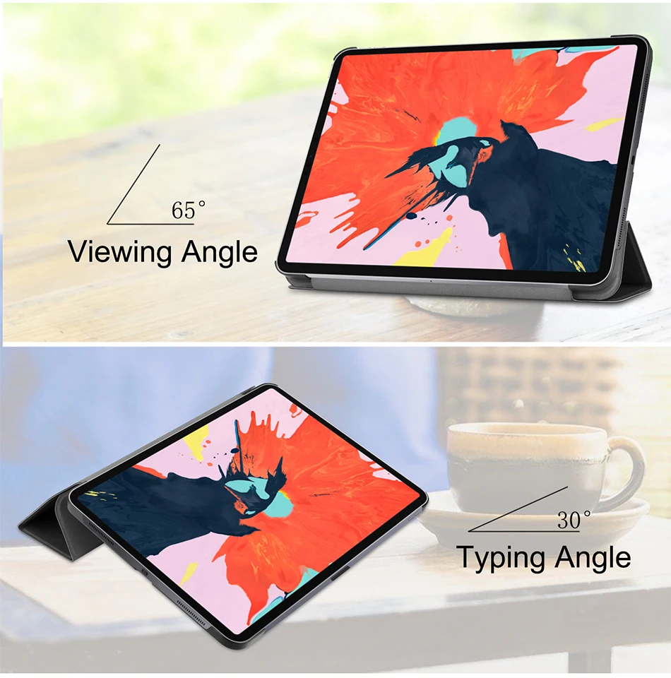 MTT Чехол для iPad Pro 12,9 дюйма, тонкий Чехол из искусственной кожи с магнитной откидной подставкой, чехол для планшета с масляным рисунком, умный чехол, a1983