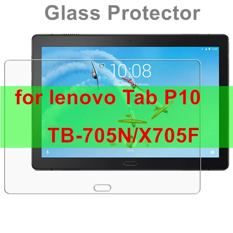 Протектор экрана из закаленного стекла для lenovo Tab M10 TB-X605F/L E10 TB-X104F/L P10 TB-X705L/F стеклянная пленка - Цвет: P10