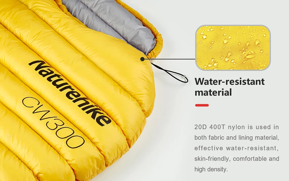 Naturehike сверхлегкий Зимний Открытый CW300 белый гусиный пух мумия кемпинг спальный мешок согреться ленивый мешок для пешего туризма путешествия