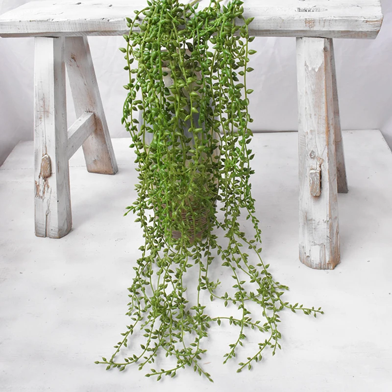

1Pcs 76cm Green Silk Artificial Hanging Leaf Garland Plants Vine Leaves Diy For Home Wedding Party Bathroom Garden Decoration