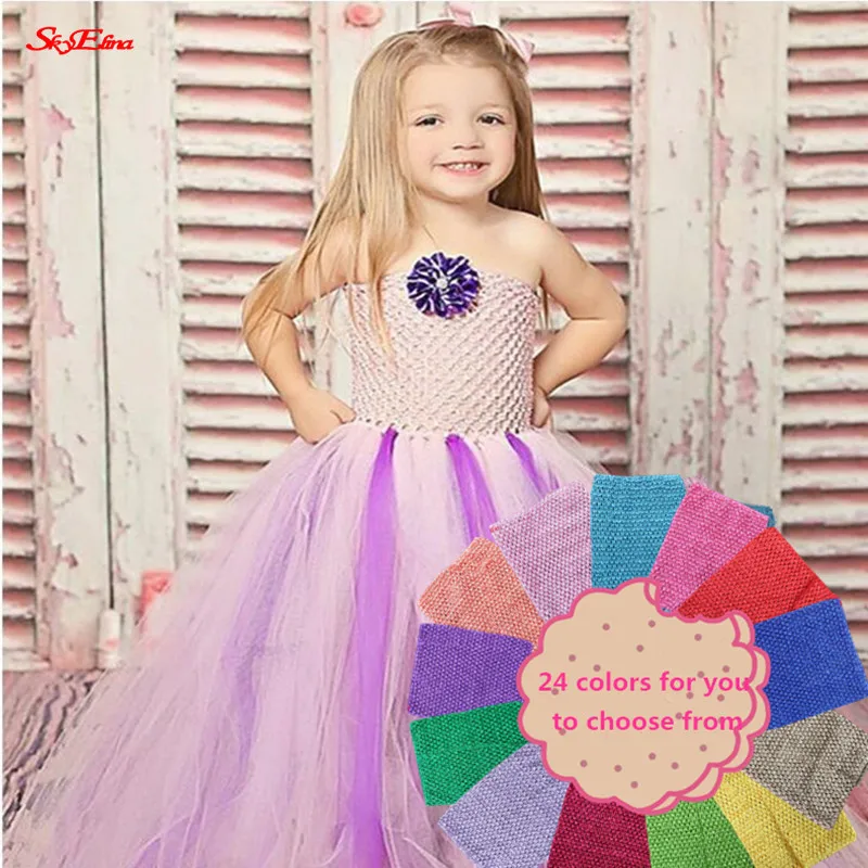 6/9 дюймов Детская эластичная повязка на голову вязаная крючком ручная работа