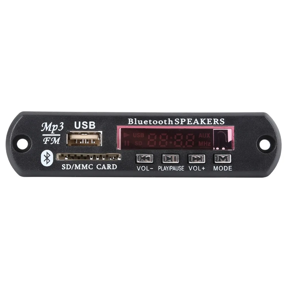 EDAL 12V USB Bluetooth 4.2 MP3 decoder board module w/SD card slot/USB/FM/remote decoding | Электроника