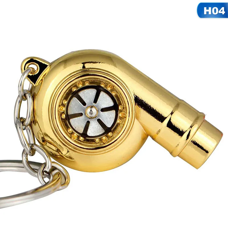 KEY4759H04 Реальный со Звуком Свистка турбо брелок рукав подшипник спиннинга авто часть Модель турбины Турбокомпрессор брелок кольцо брелока брелок - Цвет: KEY4759H04