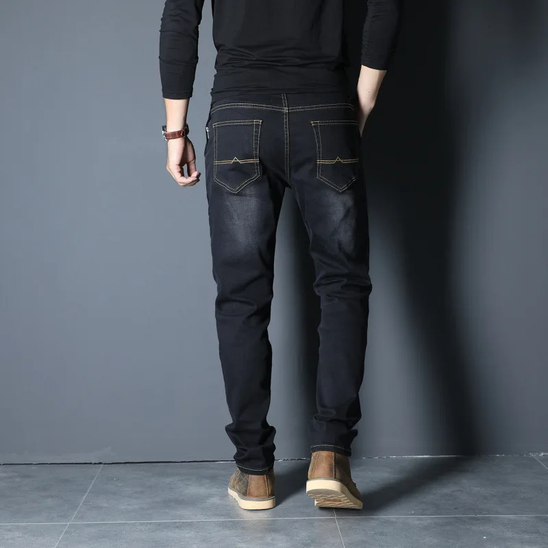 Мужские прямые брюки мужские Новые повседневные универсальные брендовые джинсы
