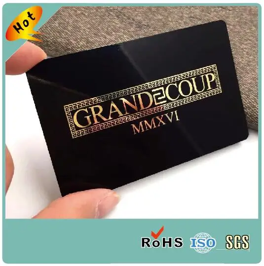 Customized personalized luxury card black metal business card