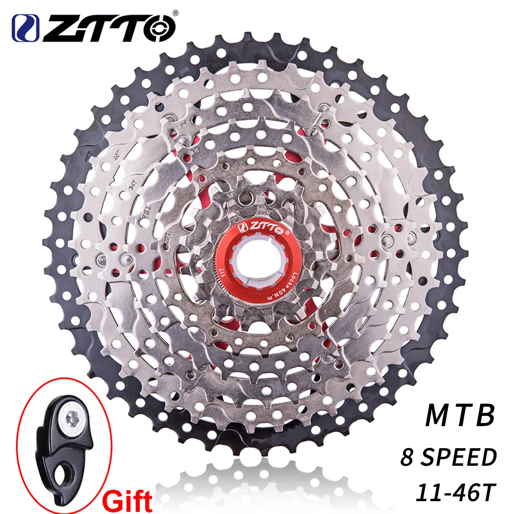 

ZTTO 8speed Bicycle Cassette 11-46T Freewheel 8 Speed Steel Flywheel for Parts M310 Tx35 K7 X4 MTB Mountain Bike Bicycle Part