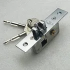 Невидимыйврезной замок, замок с крючком для ворот, корпус из сплава, для стеклянной двери в рамке, прочный, долговечный, дверная фурнитура