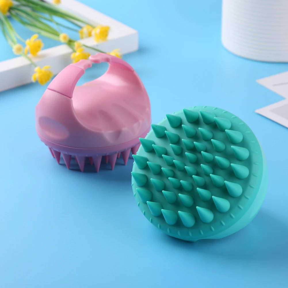 

Silicone Hair Washing Comb Handhold Scalp Head Massager Soft Silicone Rubber Brush for Women Hair Cleaning Tool