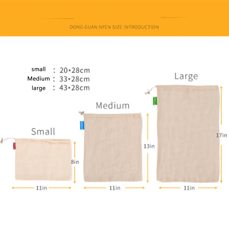 1 шт. многоразовые кухонные мешки для хранения фруктов и овощей из