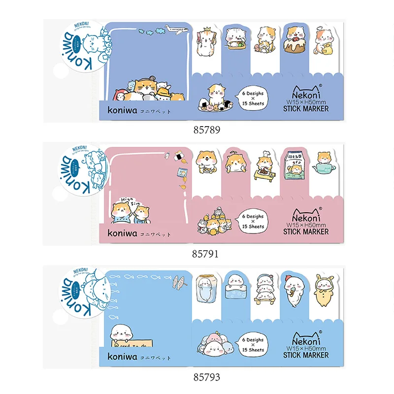 

20Sets Memo Pads Sticky Notes Kawaii Cute Cat travel Paper Notepad diary Scrapbooking Stickers Office School stationery Notepads