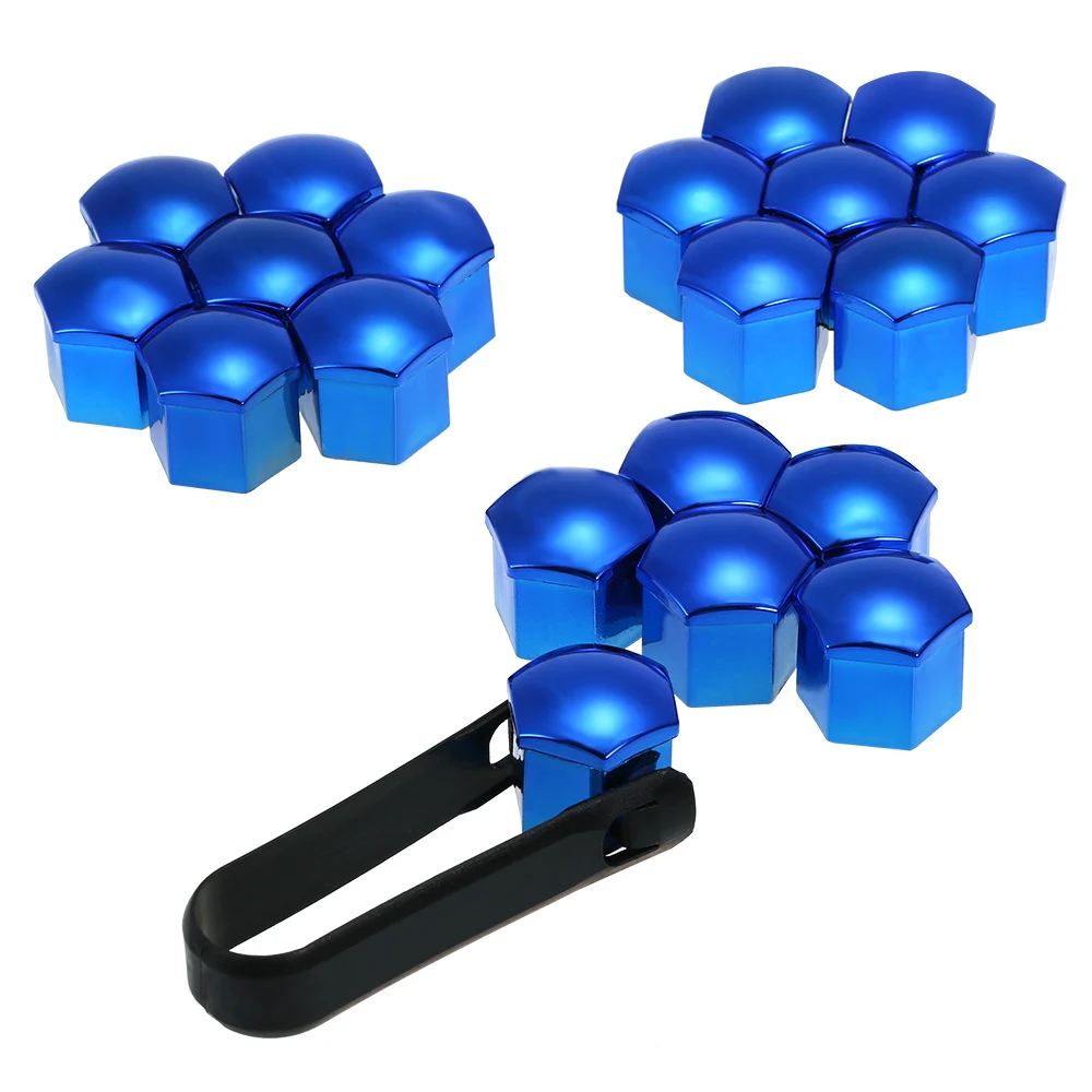 Универсальный 20 шт. 17 мм колеса автомобиля сетчатая крышка красный/синий ABS