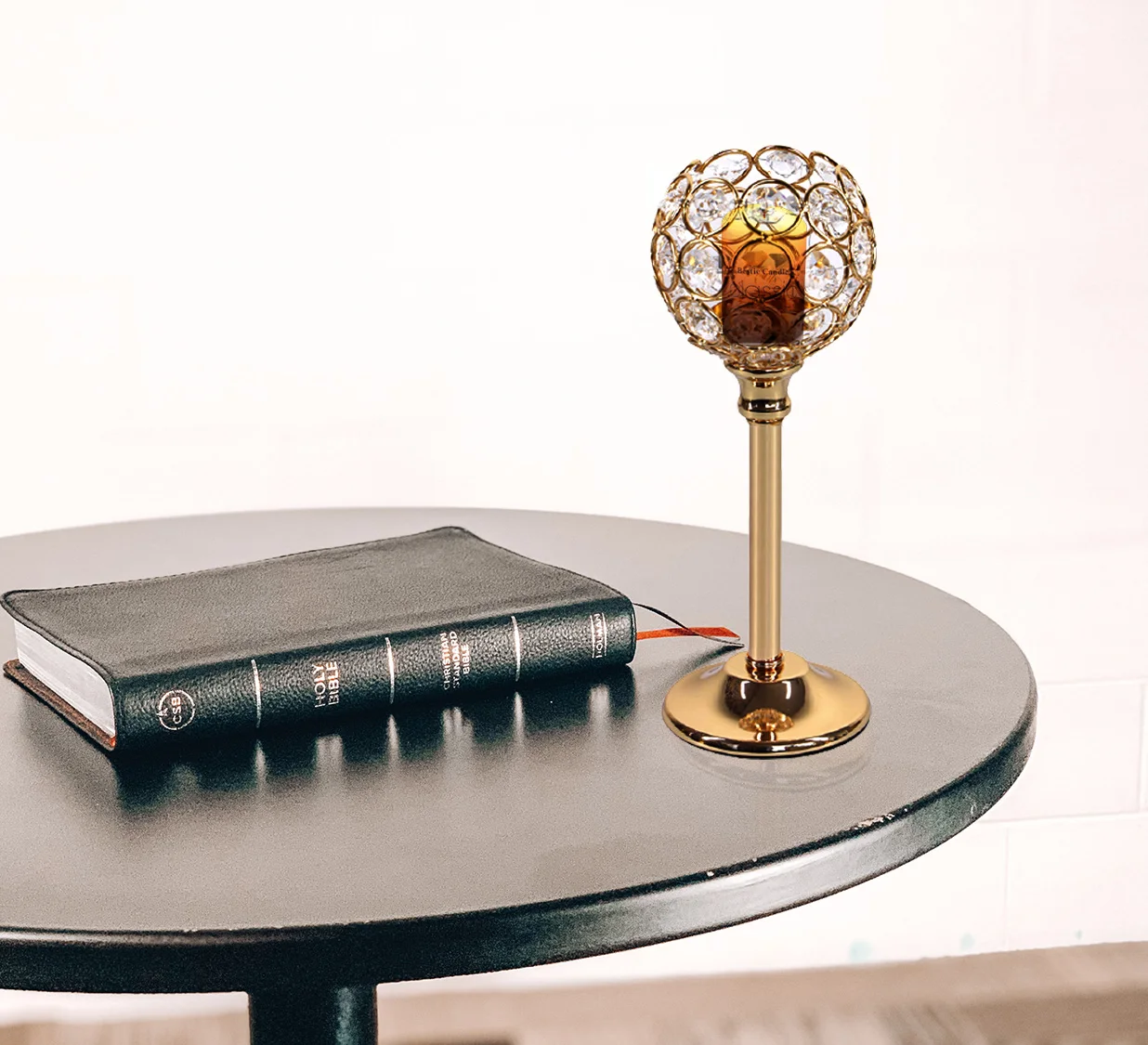 

HPDEAR Gold Crystal Candlestick, Suitable for Home Decor, Table Decor, Wedding Decor, Holiday Decor, in 3 Sizes.