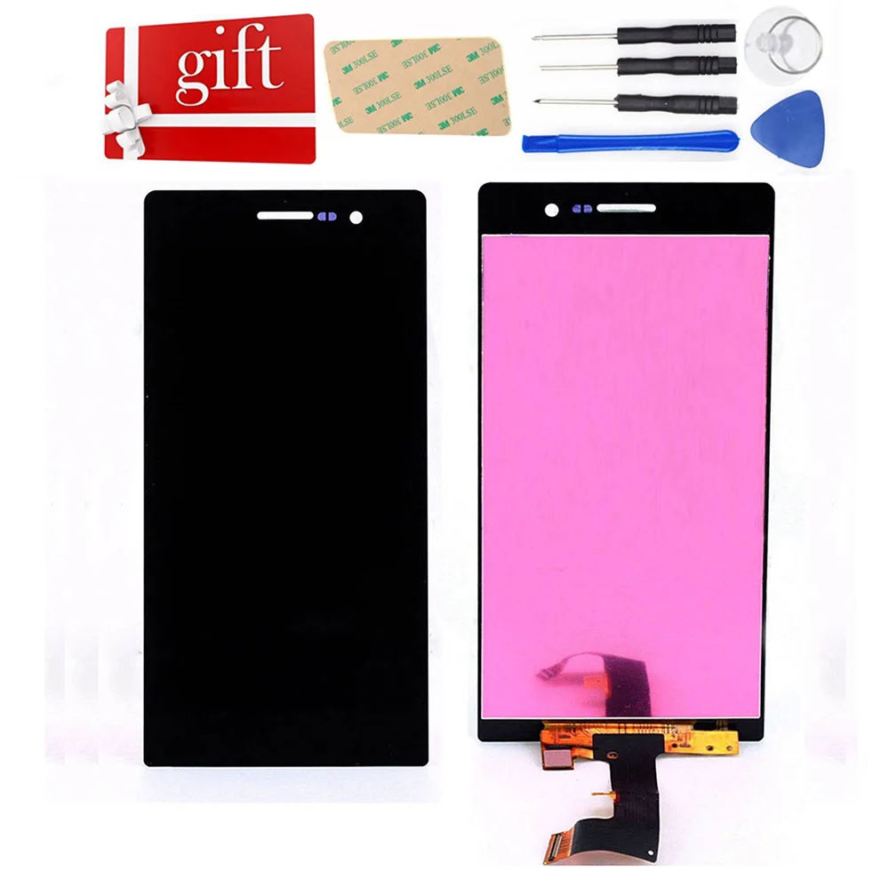 Для huawei Ascend P7 ЖК-дисплей Экран P7-L00 P7-L05 P7-L10 ЖК-дисплей Экран дисплея Сенсорный экран дигитайзер для huawei P7 ЖК-дисплей в сборе