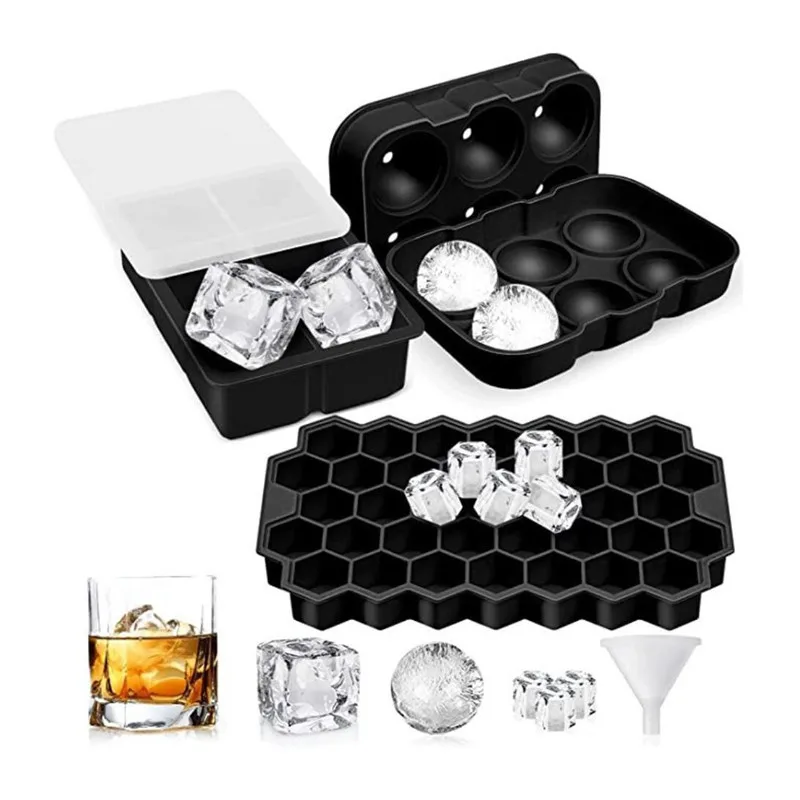 

Large Size Ice Ball Mold Silicone Ice Cube Maker Form For Ice Candy Cake Pudding Chocolate Molds Easy-Release Square Sh