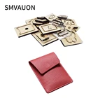 SMVAUON Сделай Сам классическая застежка Тип сумка для карт кошелек для монет деревянный вырубной кожаный держатель для карт Кожаный резак