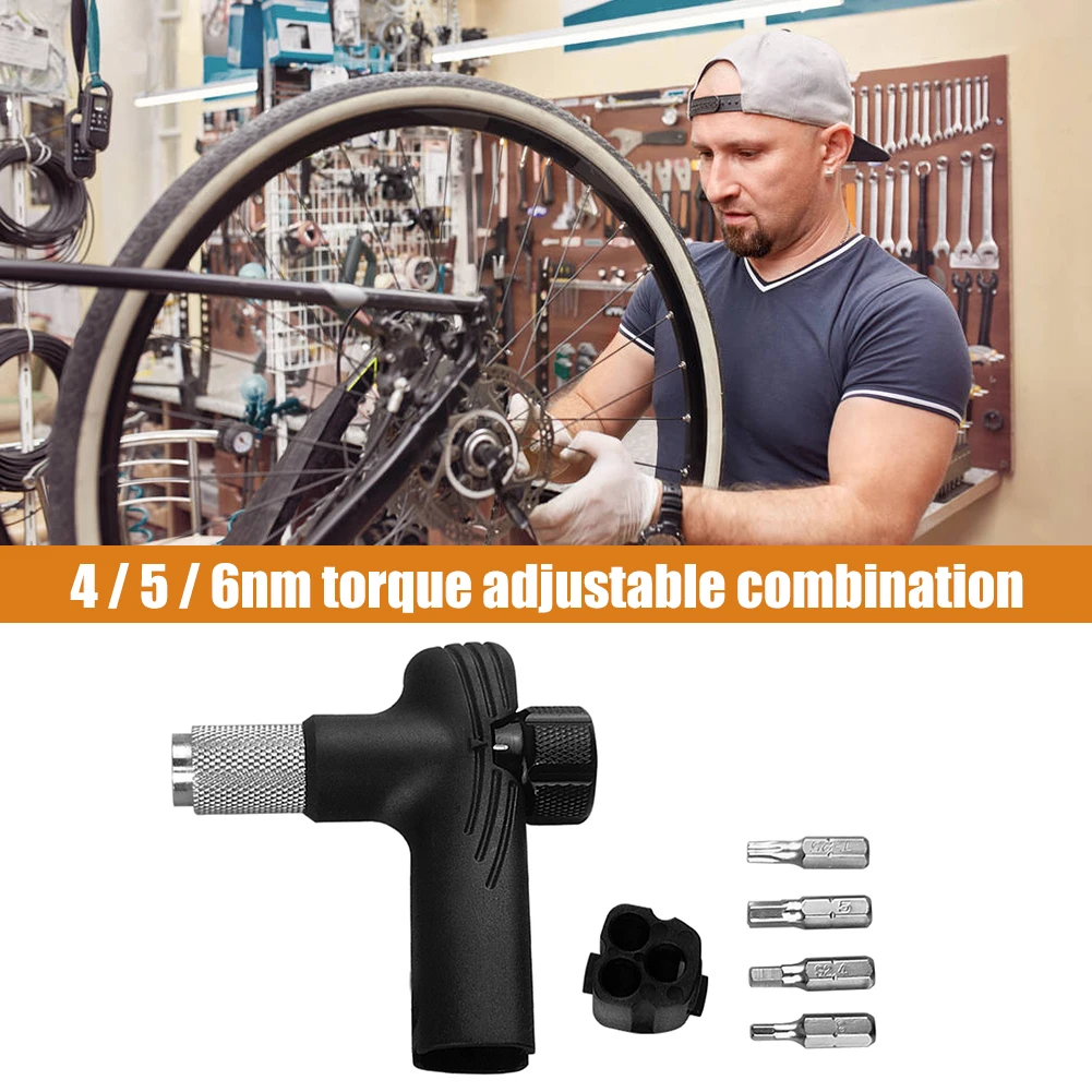 

Bike Tool Adjustable T Torque Wrench Set Multifunctional Spanner 4/5/6nm Premium Adjustable Bicycle Maintenance Tool for Bikes