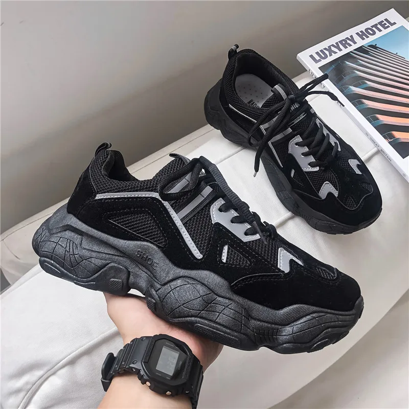 Мужская и женская спортивная обувь дышащая Светоотражающая сетка новый стиль