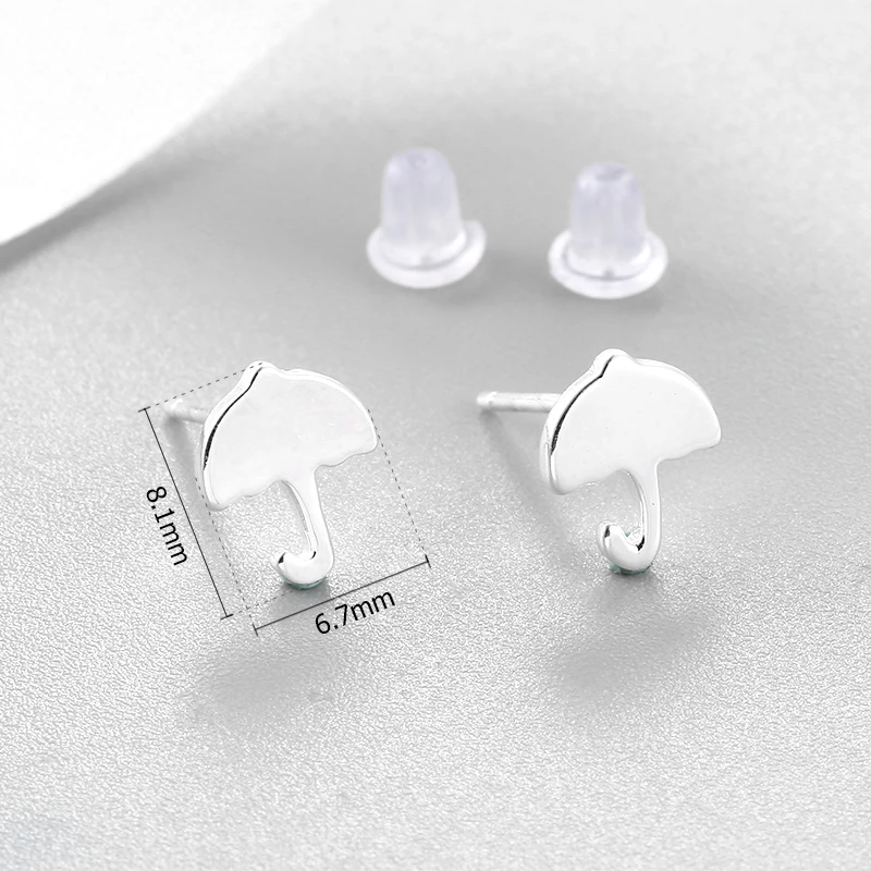 Романтические серьги-гвоздики в форме зонтика из стерлингового серебра 925 пробы