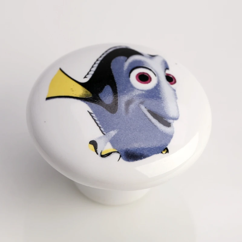 Детские керамические ручки для тумбочки с мультяшным рисунком и шкафа мебельная