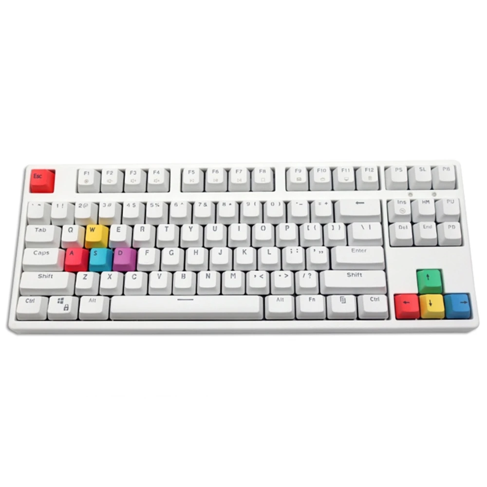 9 шт. механические клавиатуры Keycap WASD колпачки для клавиш OEM профиль PBT RGBY