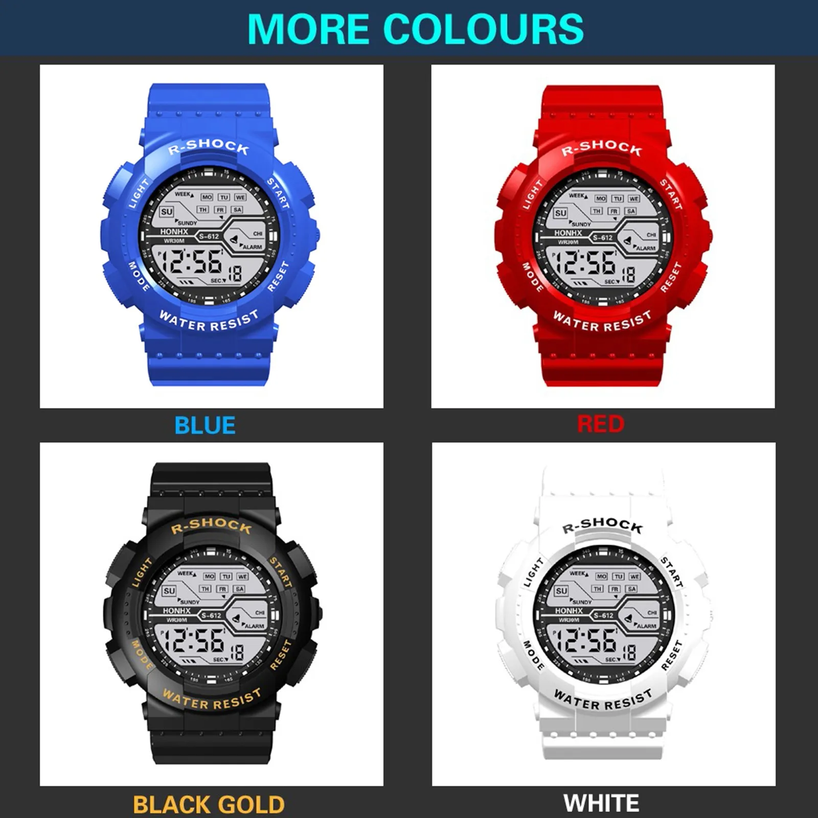 

Sport Watch Men Waterproof Lcd Digital Wristwatches Stopwatch Date Rubber Sport Wrist Electronic Watch Masculino