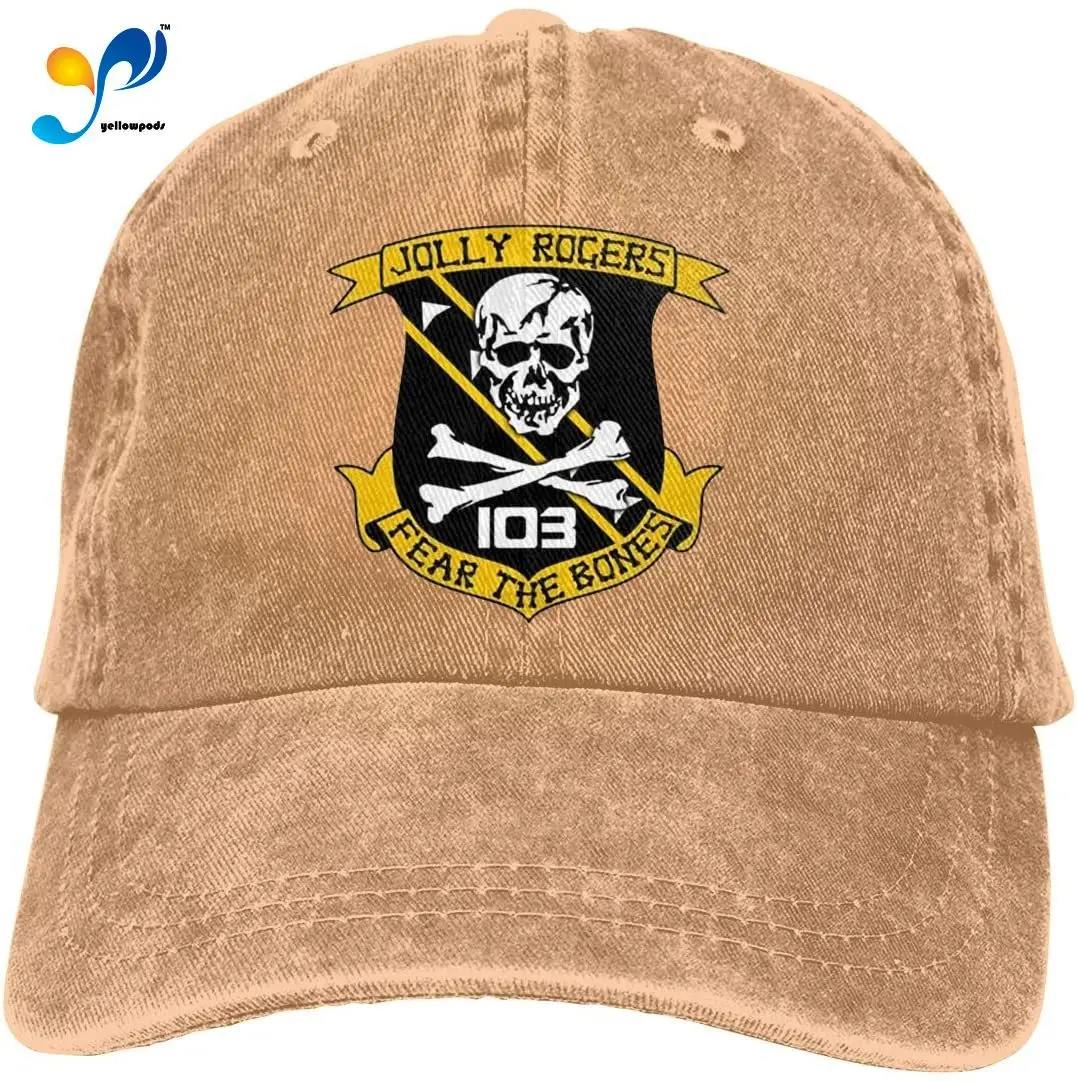 

OURTANKS Vfa-103 Jolly Rogers Unisex Adult Cap Adjustable Cowboys Hats Baseball Cap Fun Casquette Cap