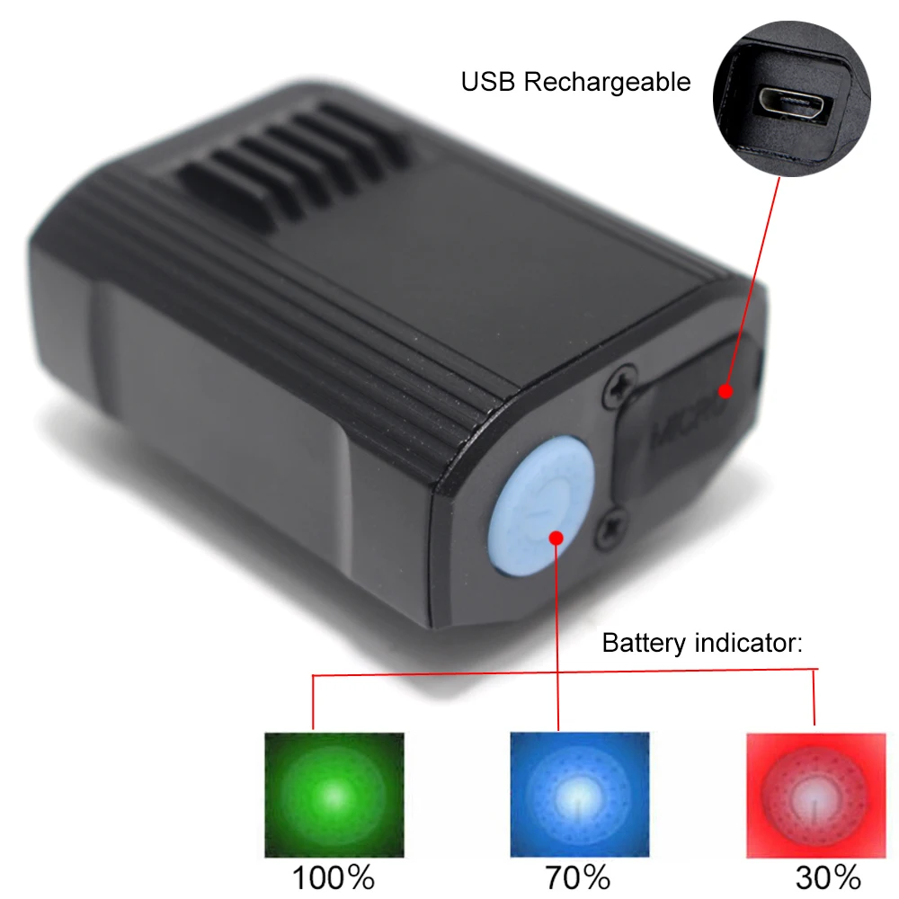 Велосипед светильник Водонепроницаемый USB Перезаряжаемые 5 режима MTB Велоспорт