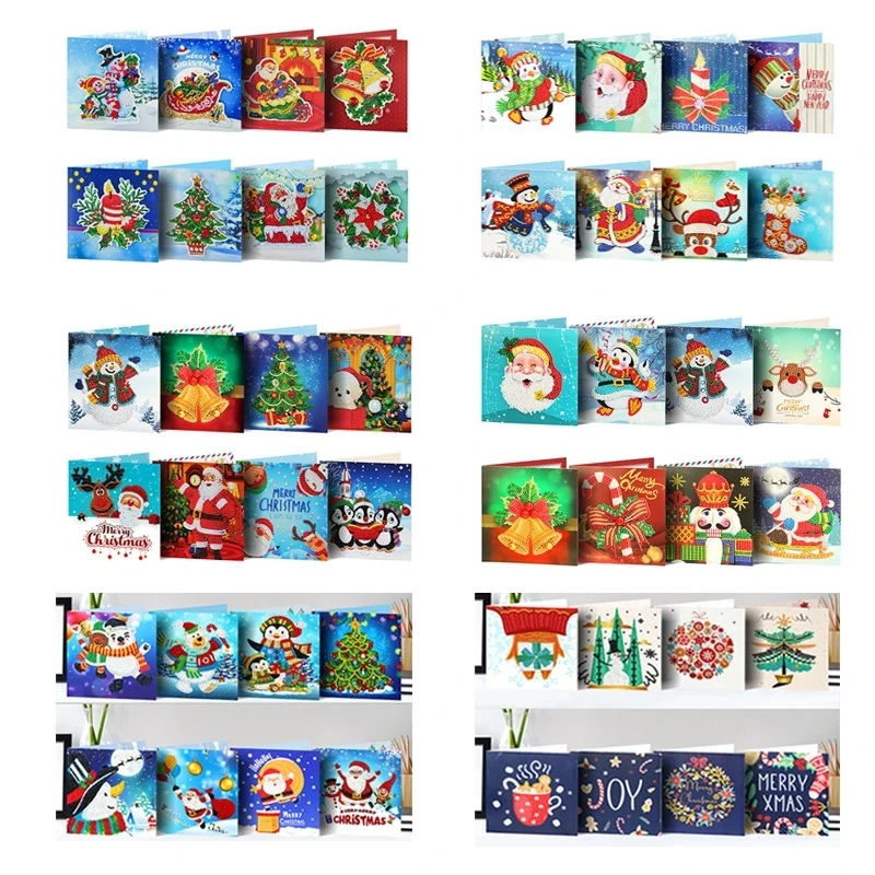 Алмазная картина открытка на день рождения 5D Рождественская сделай сам для