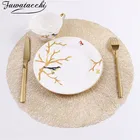 Fuwatacchi Золотая имитация растений ПВХ чашка кофейный столик Коврики для обеденного стола подставки для кухни домашний декор подставка коврик