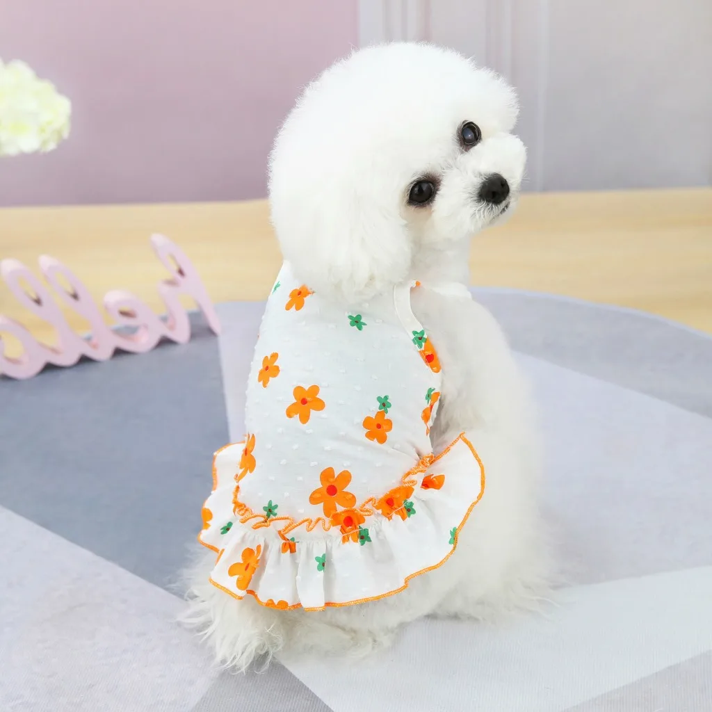 

Pet Dog Clothes Summer Dog Dress for Small Dogs Clothing Skirts Lovely Cat Dresses Party Pet Apparel