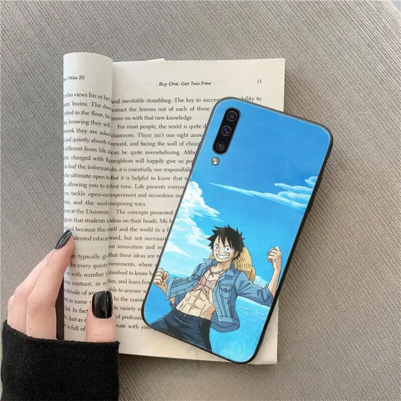 

One Piece cartoon lovely blue sky Phone Case For Samsung galaxy S 9 10 20 A 10 21 30 31 40 50 51 71 s note 20 j 4 2018 plus