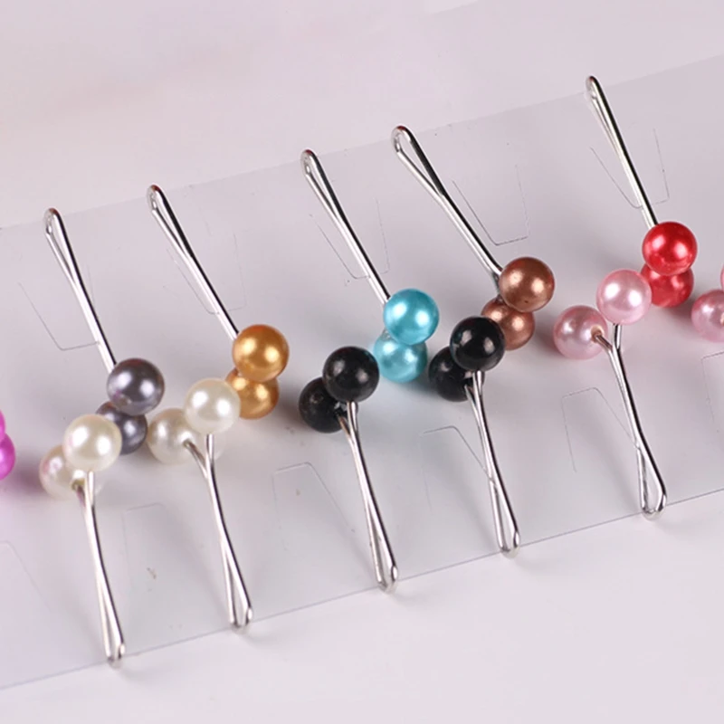 

12Pcs/Pack Muslim Women Scarves Hijab Stainless Steel U Clips Colored Imitation J78E