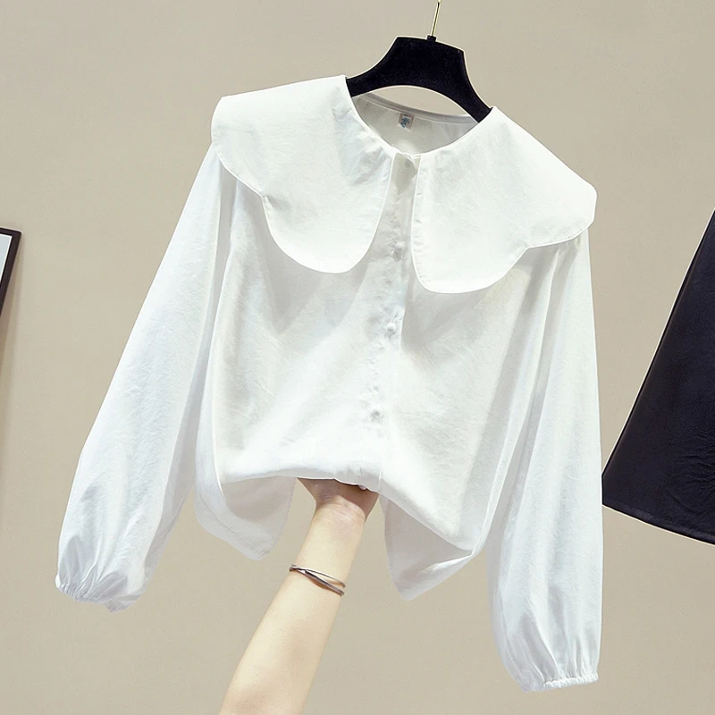 

Autumn Long Sleeve White Blouse Tops Women Blouse Women Blusas Mujer De Moda 2021 Chiffon Blouse Shirt Blusa Women Clothing E19