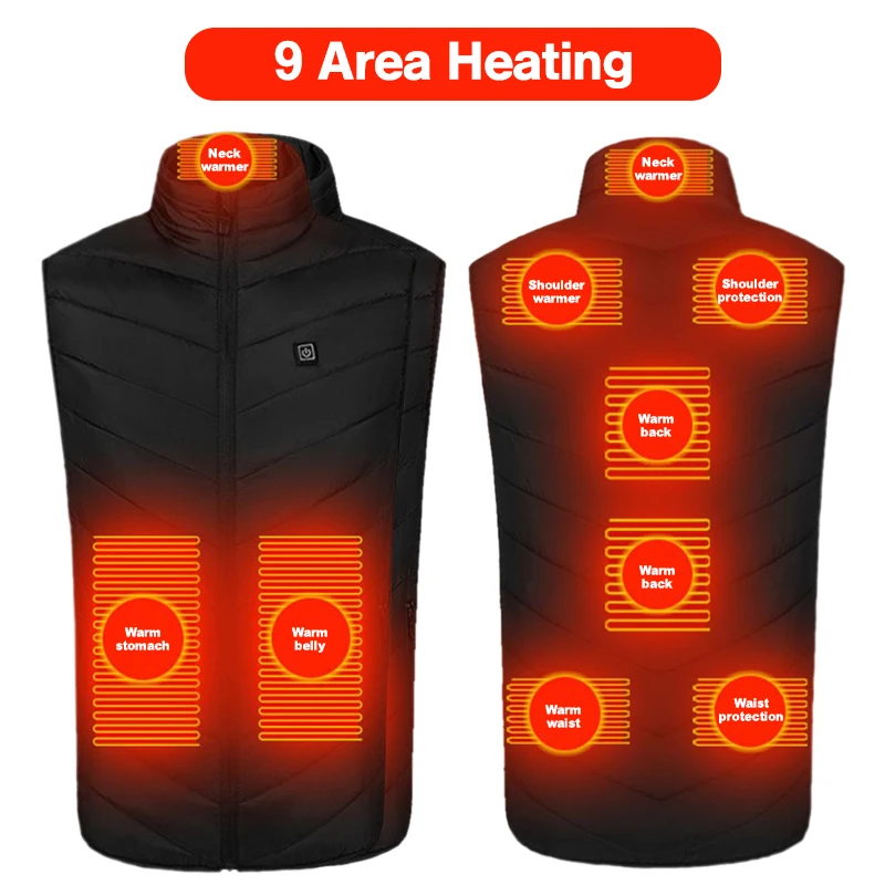 Жилет с подогревом велосипедная куртка для зимы usb Перезаряжаемый обогреватель