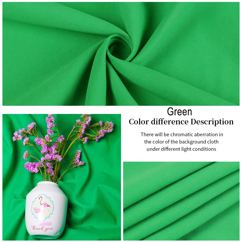 Green Screen Chroma Photo Studio Background Cloth Photography Backdrops Chromakey Smooth Muslin Cotton For Video Shooting Props |