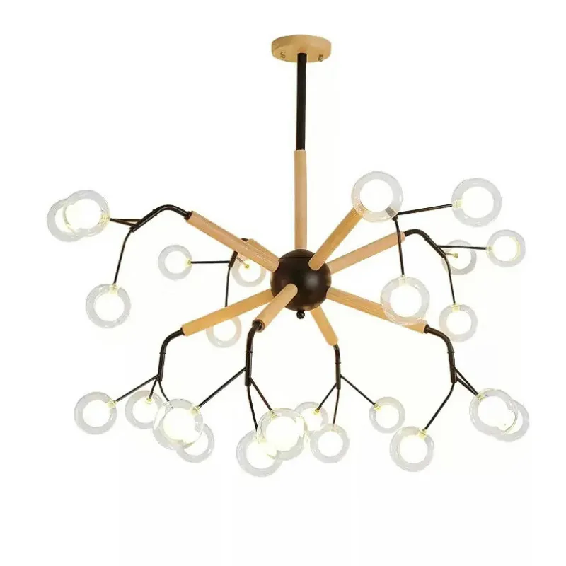 Современные деревянные люстры светильник Подвесная лампа в виде ветки дерева 24 36