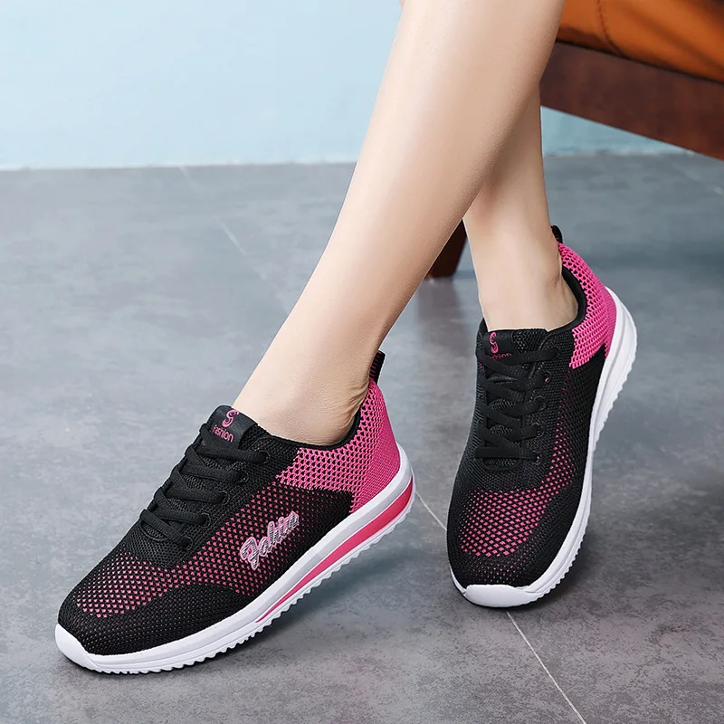 

Women Casual Sport Shoes Woman Spring Breathable Sneakers Women Basket Femme Ladies Running Shoes Female Mesh Plus Size 41