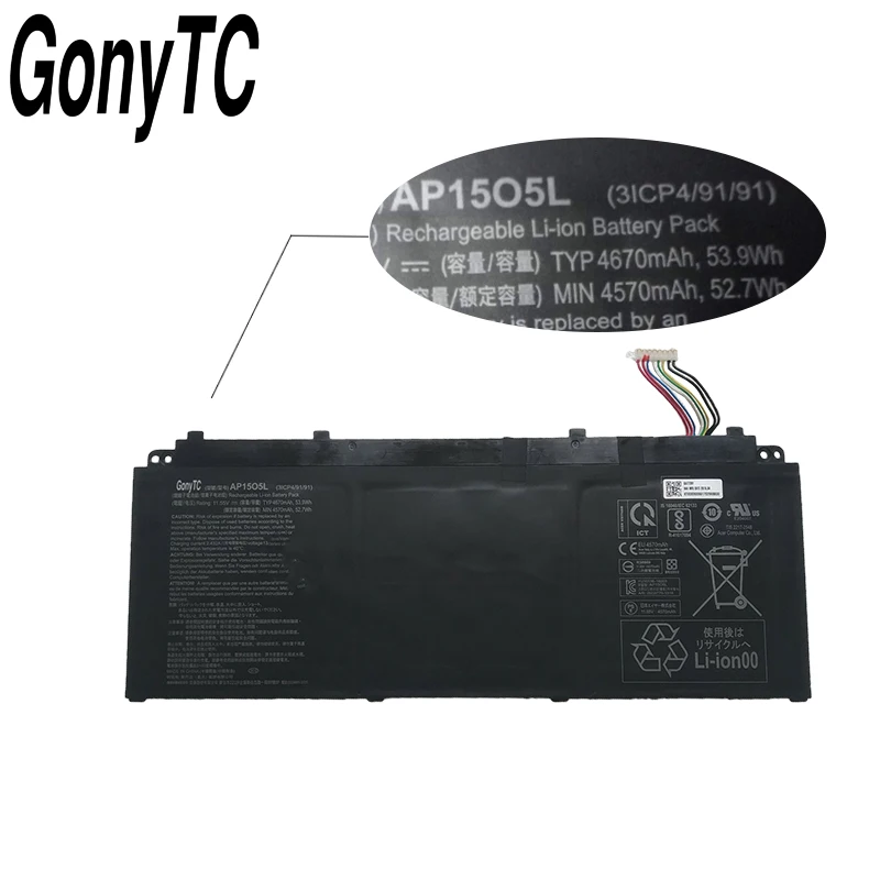 AP15O5L Батарея для Acer Aspire Nautilus S5-371-52UK S5-371-757T S5-371-572Z/70P9 11 55 V 4670 мАч натуральная AP1505L Swift