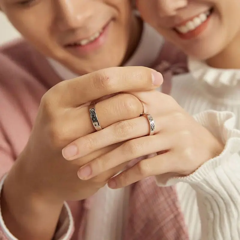 Набор колец для влюбленных 2 шт. обручальные кольца него и ее на День святого