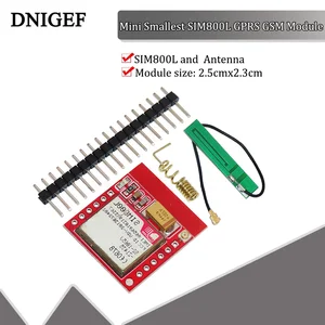 Mini Smallest SIM800L GPRS GSM Module MicroSIM Card Core Wireless Board Quad-band TTL Serial Port With Antenna