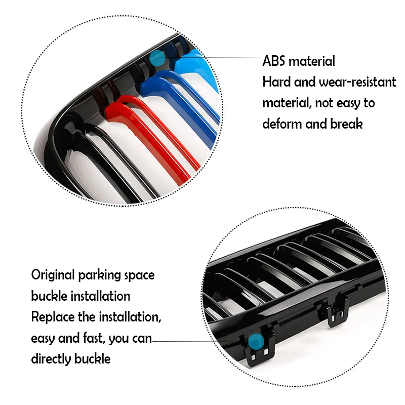 Решетки для BMW X5 F15 X6 F16 2014-2018 Xdrive M углеродное волокно/черный