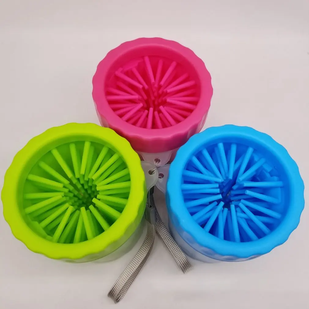 Automatic Portable Pet Foot Washer Cup Soft Silicone Bristles Pet Clean Brush Cleaning Paws Muddy Feet Dog Foot Wash Tools
