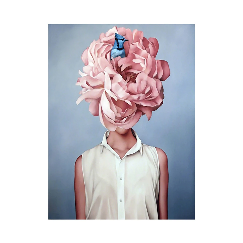 Цветочный женский холст настенная живопись Картина на холсте без рамки постеры