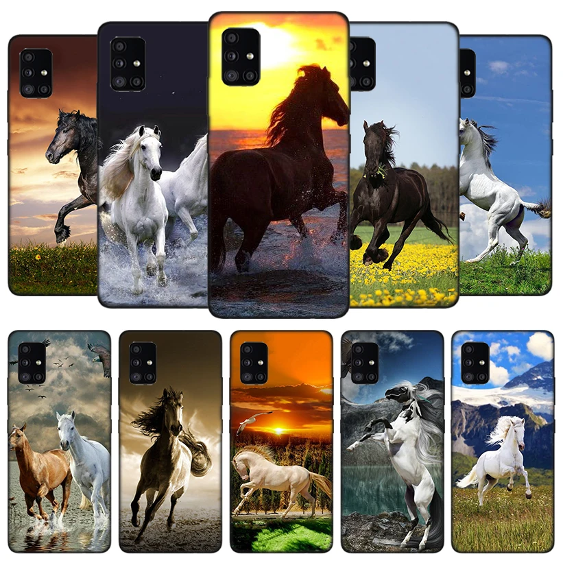 

Horse Great Beauty Galloping Case Coque For Samsung Galaxy A52 A72 A71 A51 A41 A31 A70 A50 A40 A30 A20E A10 A6 A7 Phone Shell Co