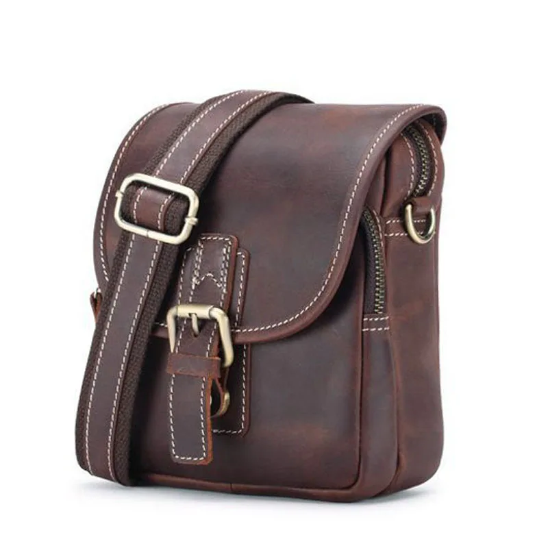 Мужская поясная сумка из натуральной кожи Fanny повседневная на ремешке для