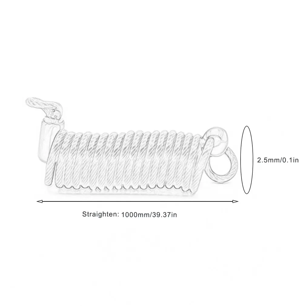 Анти кражи пружинный канат путешествия проволочного каната напоминание веревка