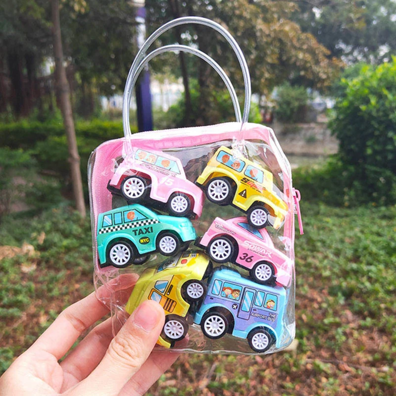 6 шт набор оттягиваемая назад машина ребенка инерции осень Пластик слайд