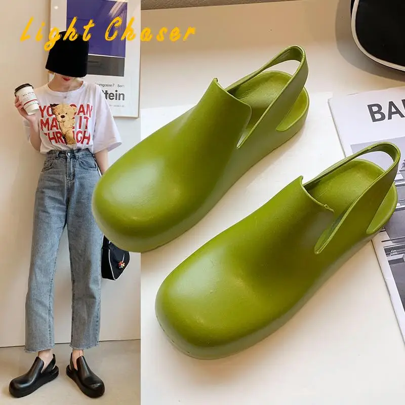 

Spring And Autumn Women's Flat Shoes Soft Slip-on Casual Shoes Chaussures Femme Pure Color Baotou Shoes Woman Zapatos Mujer